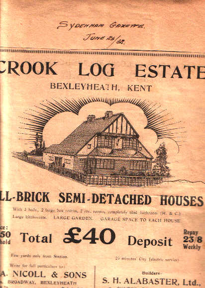Tricia Dyer sent this advertisement for a house built by S. H. Alabaster Ltd