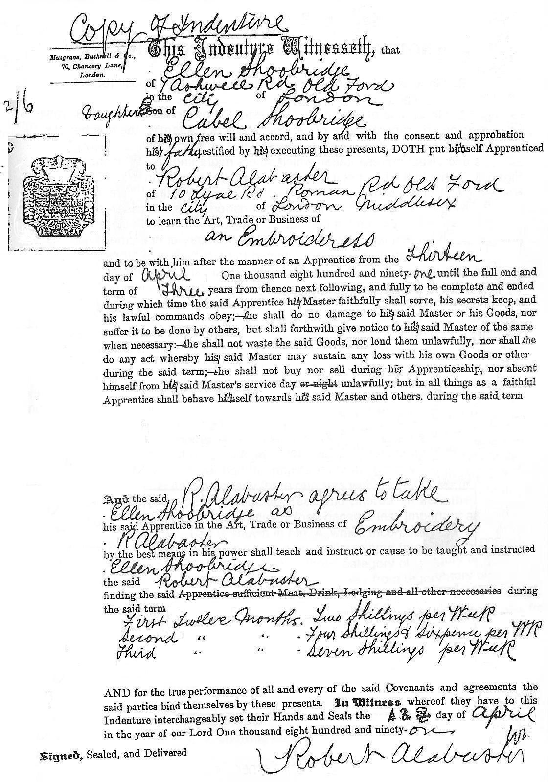 Apprenticeship Indenture